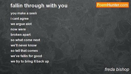 freda bishop - fallin through with you