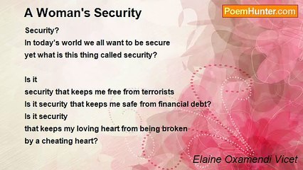Elaine Oxamendi Vicet - A Woman's Security