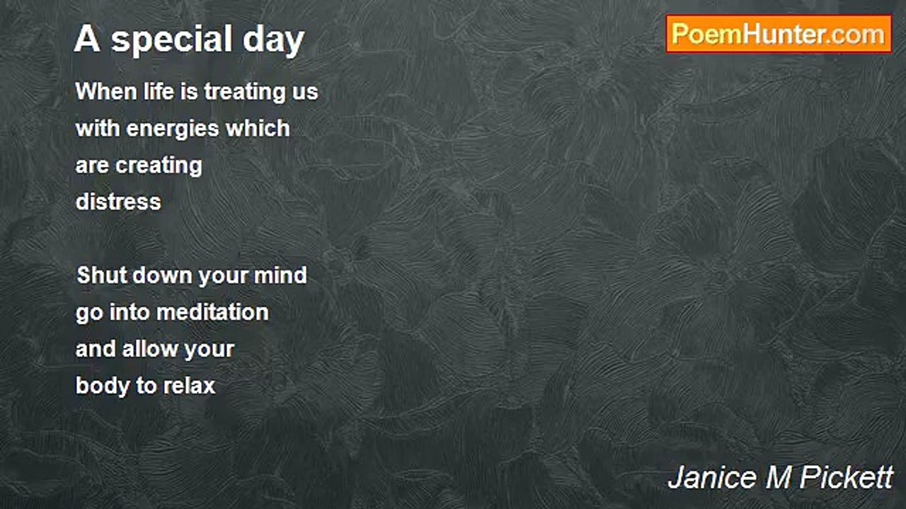 Janice M Pickett - A special day