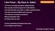 Almedia Knight Oliver - I Am From... By Ilana A. Sabio