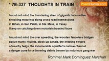 Rommel Mark Dominguez Marchan - * 7E-337  THOUGHTS IN TRAIN