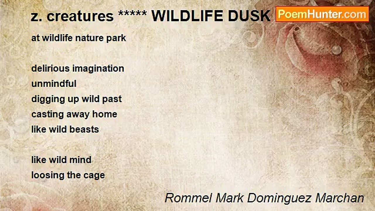 Rommel Mark Dominguez Marchan - z. creatures ***** WILDLIFE DUSK