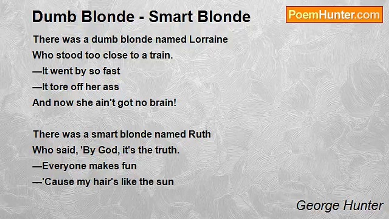 George Hunter - Dumb Blonde - Smart Blonde