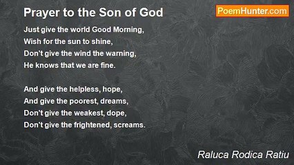 Raluca Rodica Ratiu - Prayer to the Son of God
