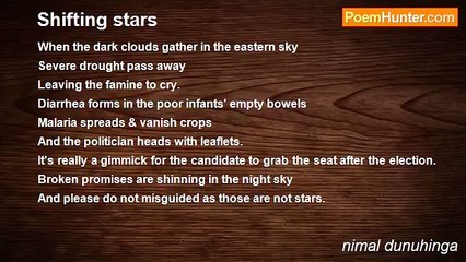 nimal dunuhinga - Shifting stars