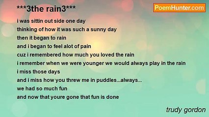 trudy gordon - ***3the rain3***