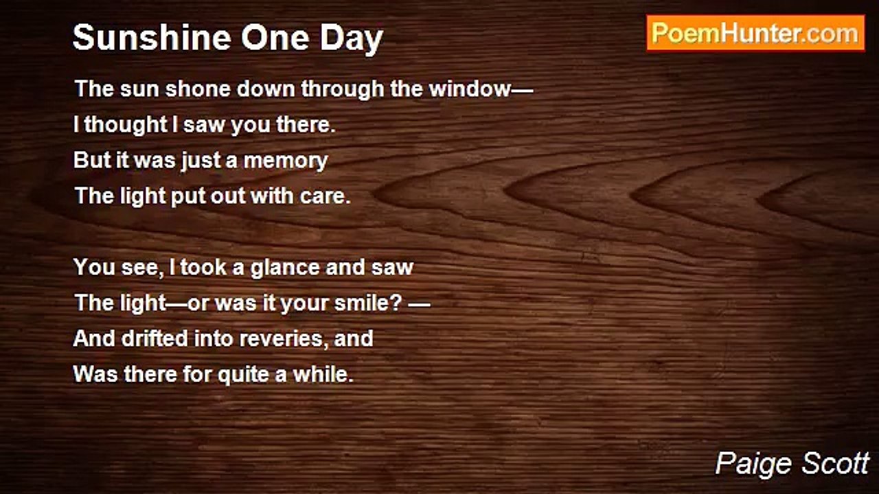 Paige Scott - Sunshine One Day