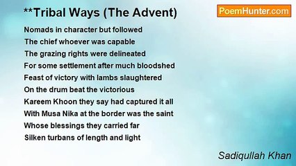 Sadiqullah Khan - **Tribal Ways (The Advent)