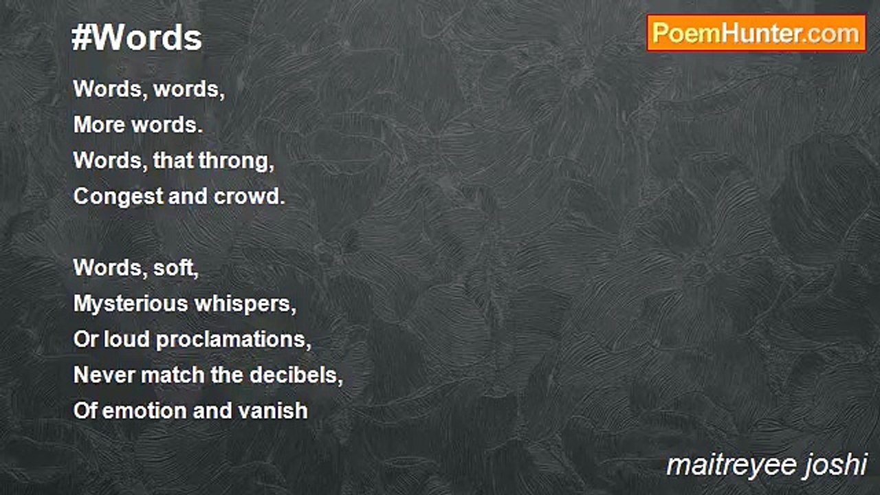 maitreyee joshi - #Words