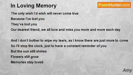 Amy - In Loving Memory