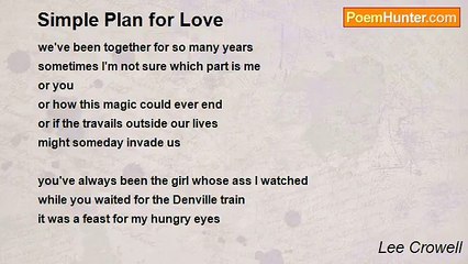 Lee Crowell - Simple Plan for Love