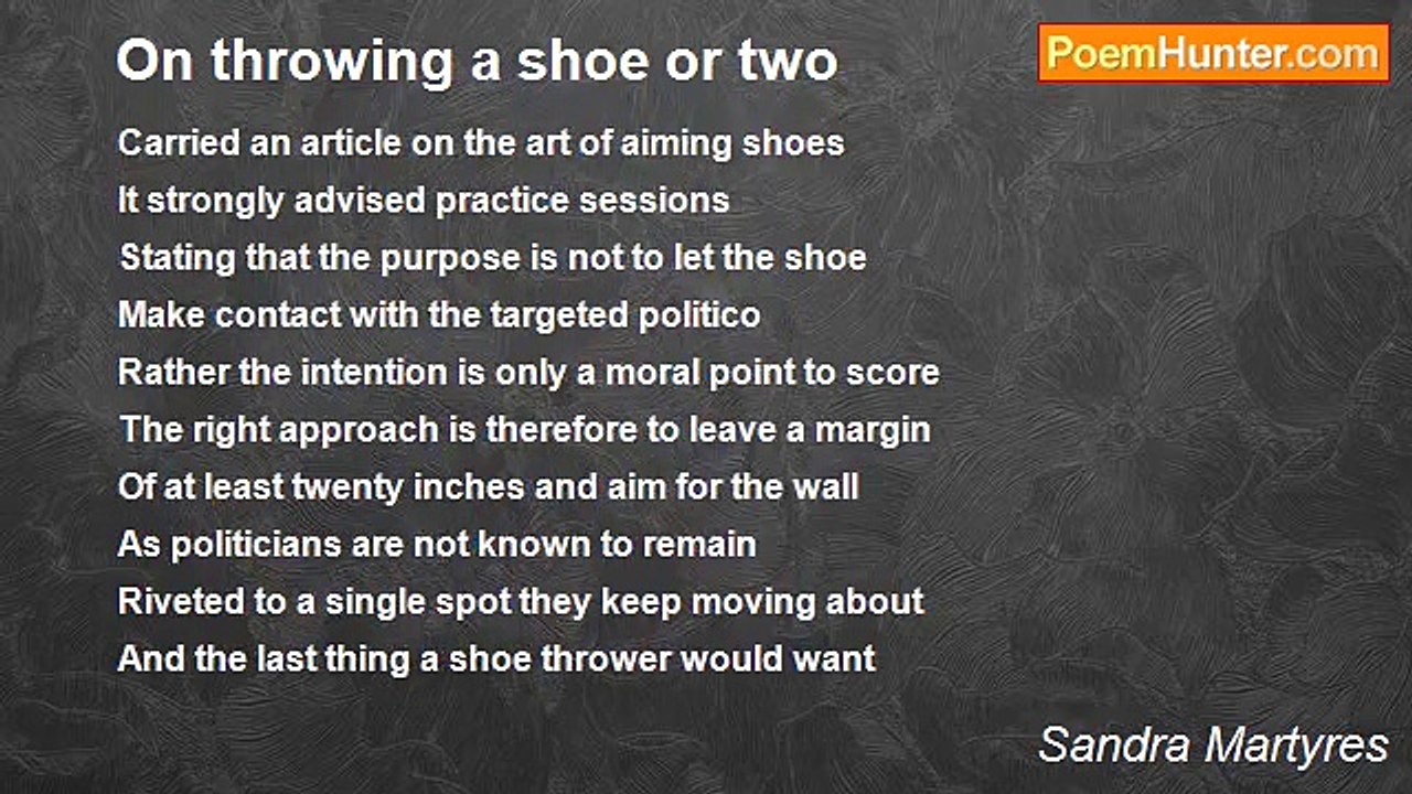 Sandra Martyres - On throwing a shoe or two