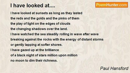 Paul Hansford - I have looked at....
