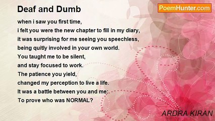ARDRA KIRAN - Deaf and Dumb