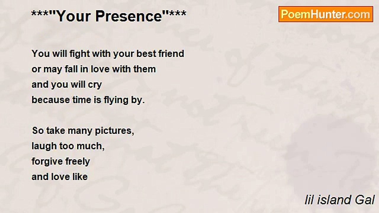 lil island Gal - ***''Your Presence''***