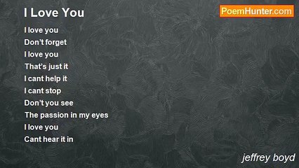 jeffrey boyd - I Love You