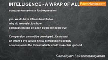 Samanyan Lakshminarayanan - INTELLIGENCE - A WRAP OF ALL