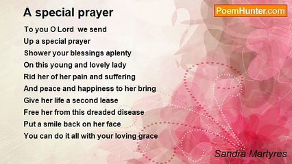 Sandra Martyres - A special prayer