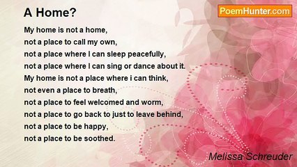 Melissa Schreuder - A Home?