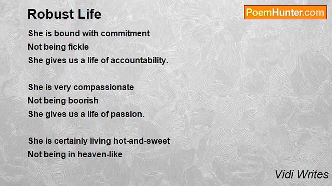 Vidi Writes - Robust Life