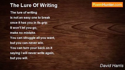 David Harris - The Lure Of Writing