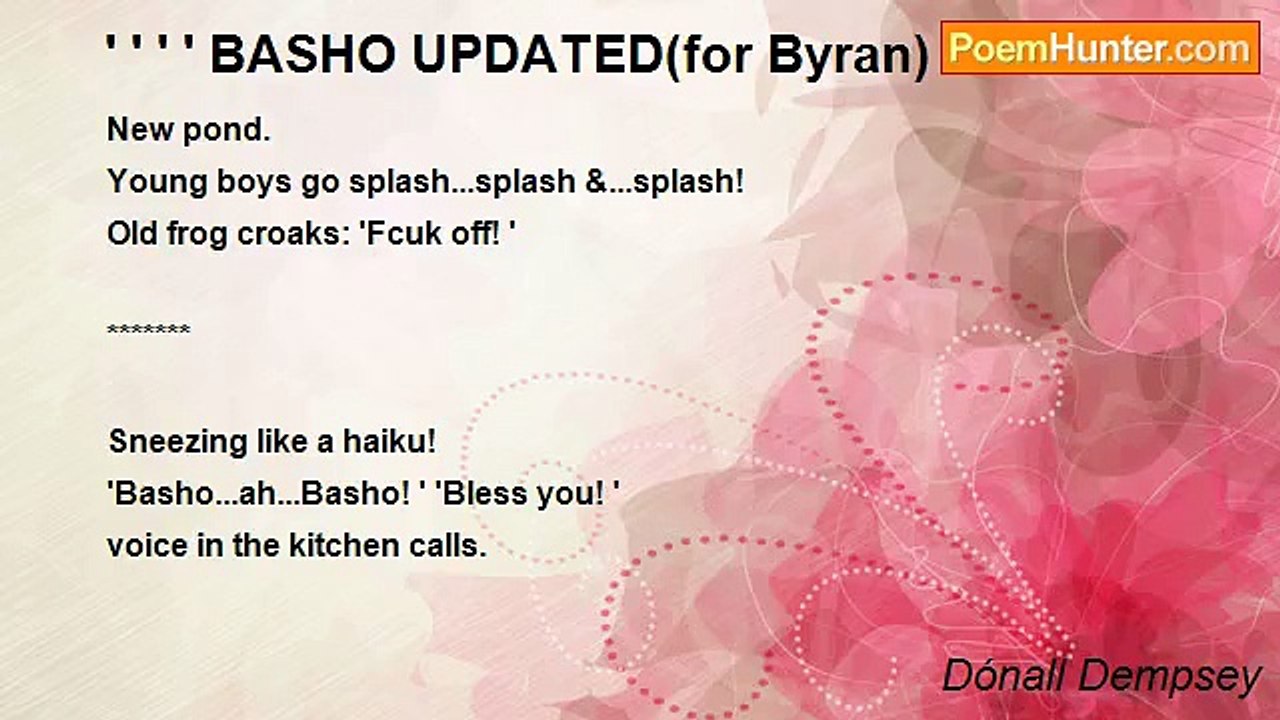 Dónall Dempsey - ' ' ' ' BASHO UPDATED(for Byran)