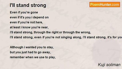 Kuji soliman - I'll stand strong