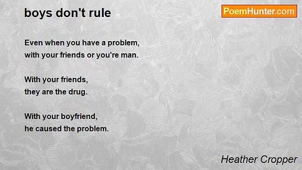 Heather Cropper - boys don't rule