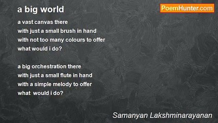 Samanyan Lakshminarayanan - a big world