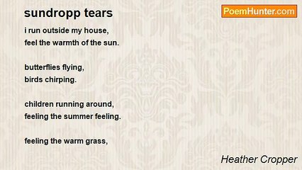 Heather Cropper - sundropp tears