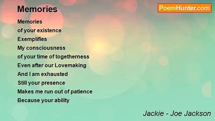 Jackie - Joe Jackson - Memories