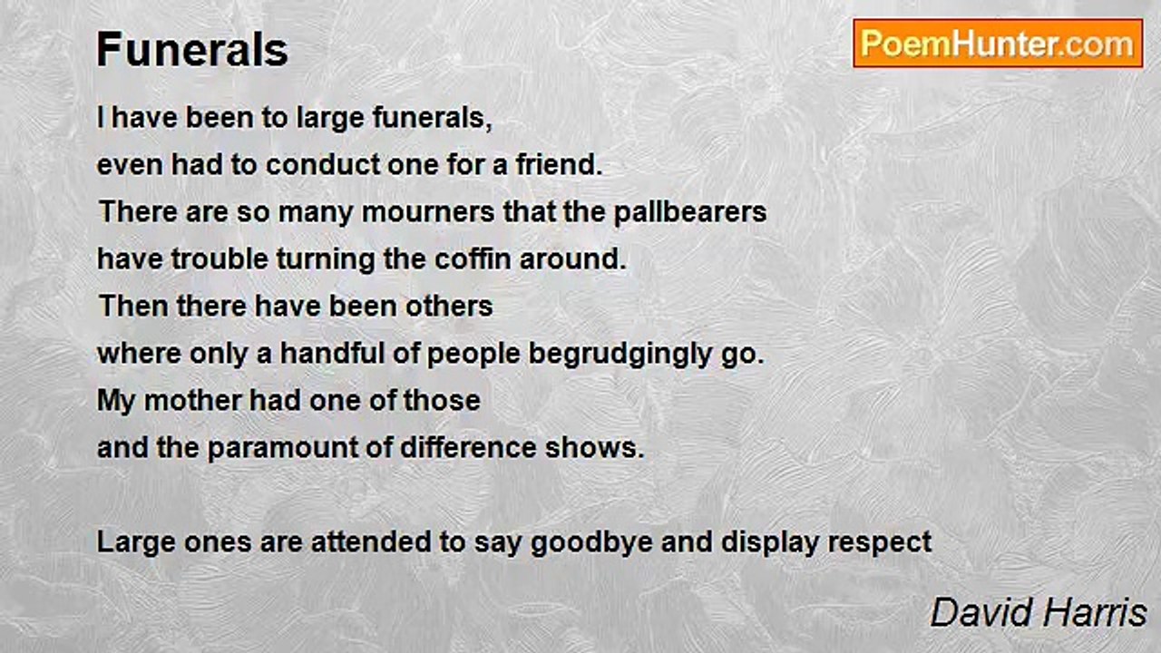 David Harris - Funerals