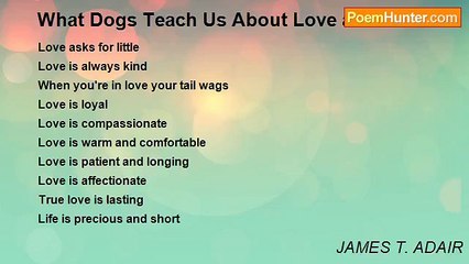 JAMES T. ADAIR - What Dogs Teach Us About Love and Life