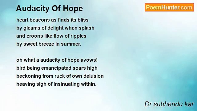 Dr subhendu kar - Audacity Of Hope