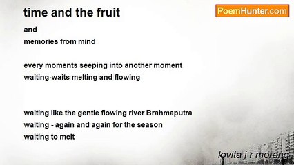 lovita j r morang - time and the fruit
