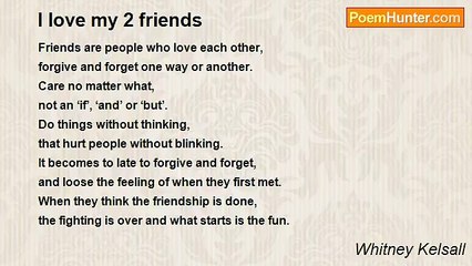 Whitney Kelsall - I love my 2 friends