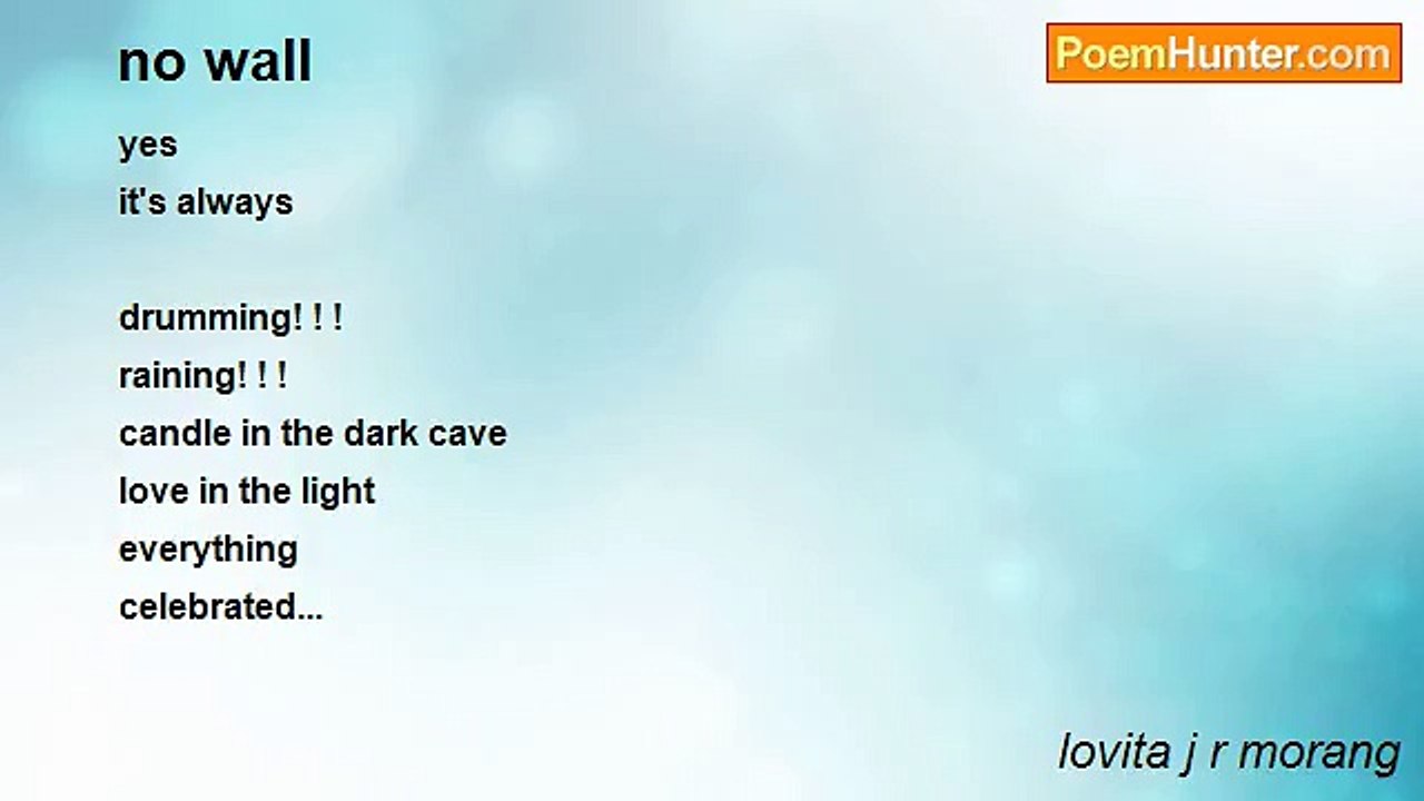 lovita j r morang - no wall