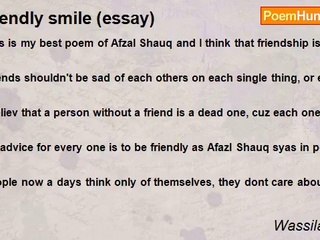 Wassila Nader - friendly smile (essay)