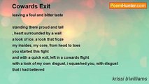 krissi b'williams - Cowards Exit