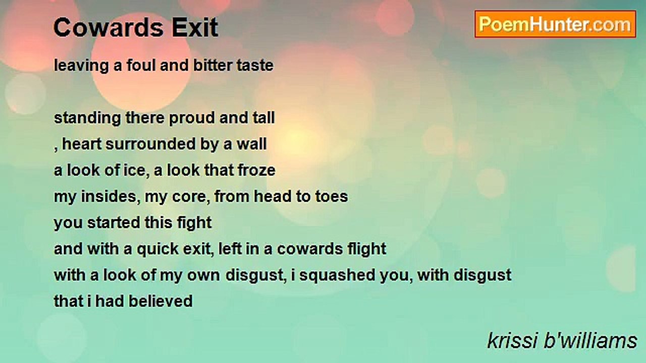 krissi b'williams - Cowards Exit