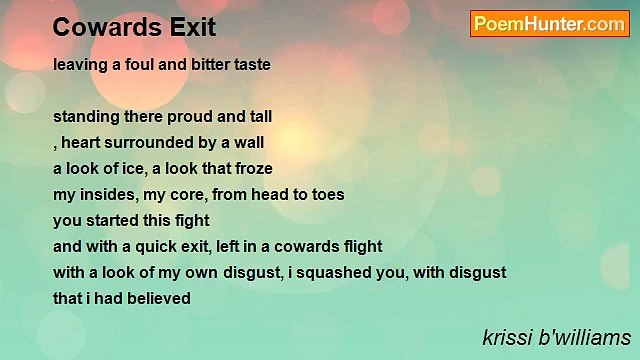 krissi b'williams - Cowards Exit