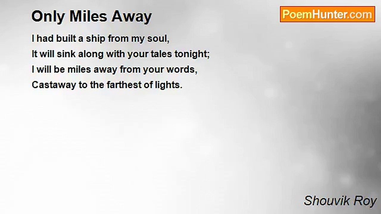 Shouvik Roy - Only Miles Away