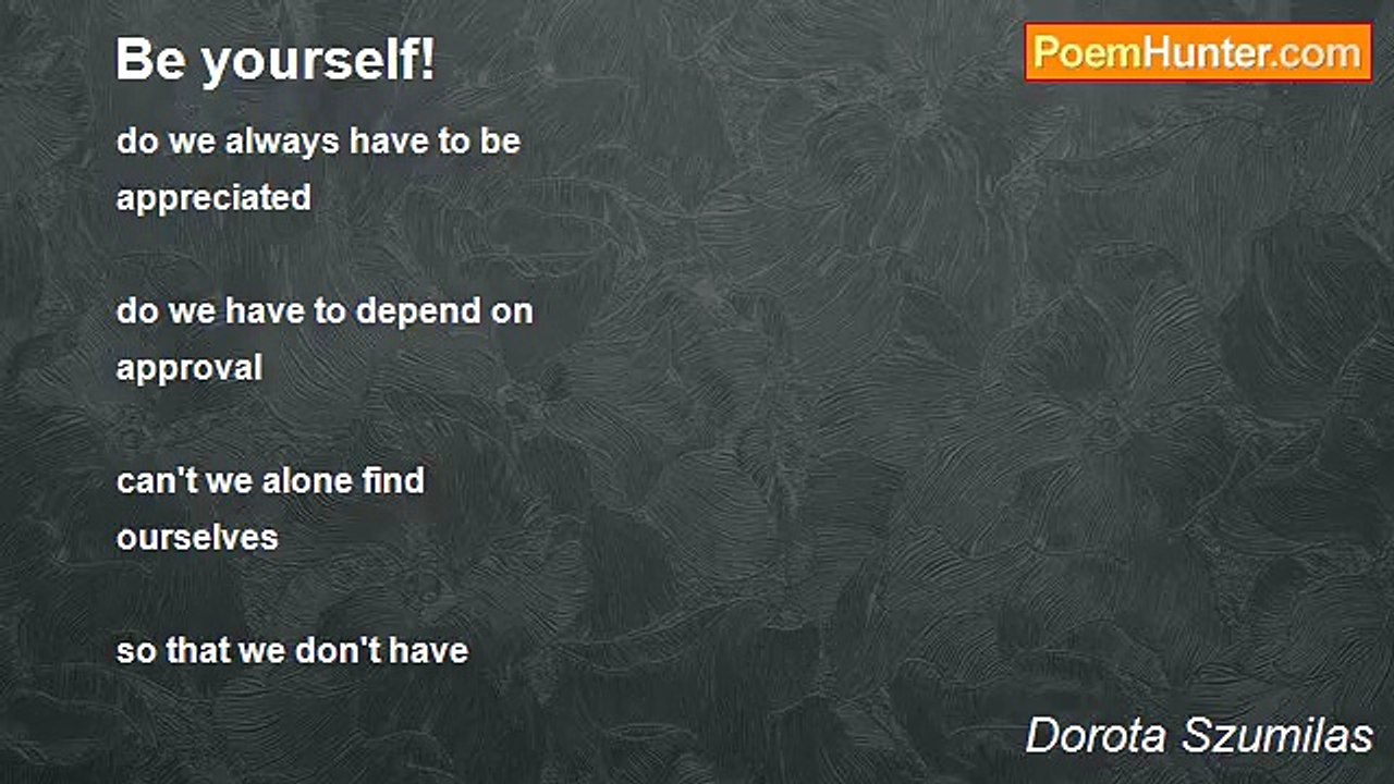 Dorota Szumilas - Be yourself!