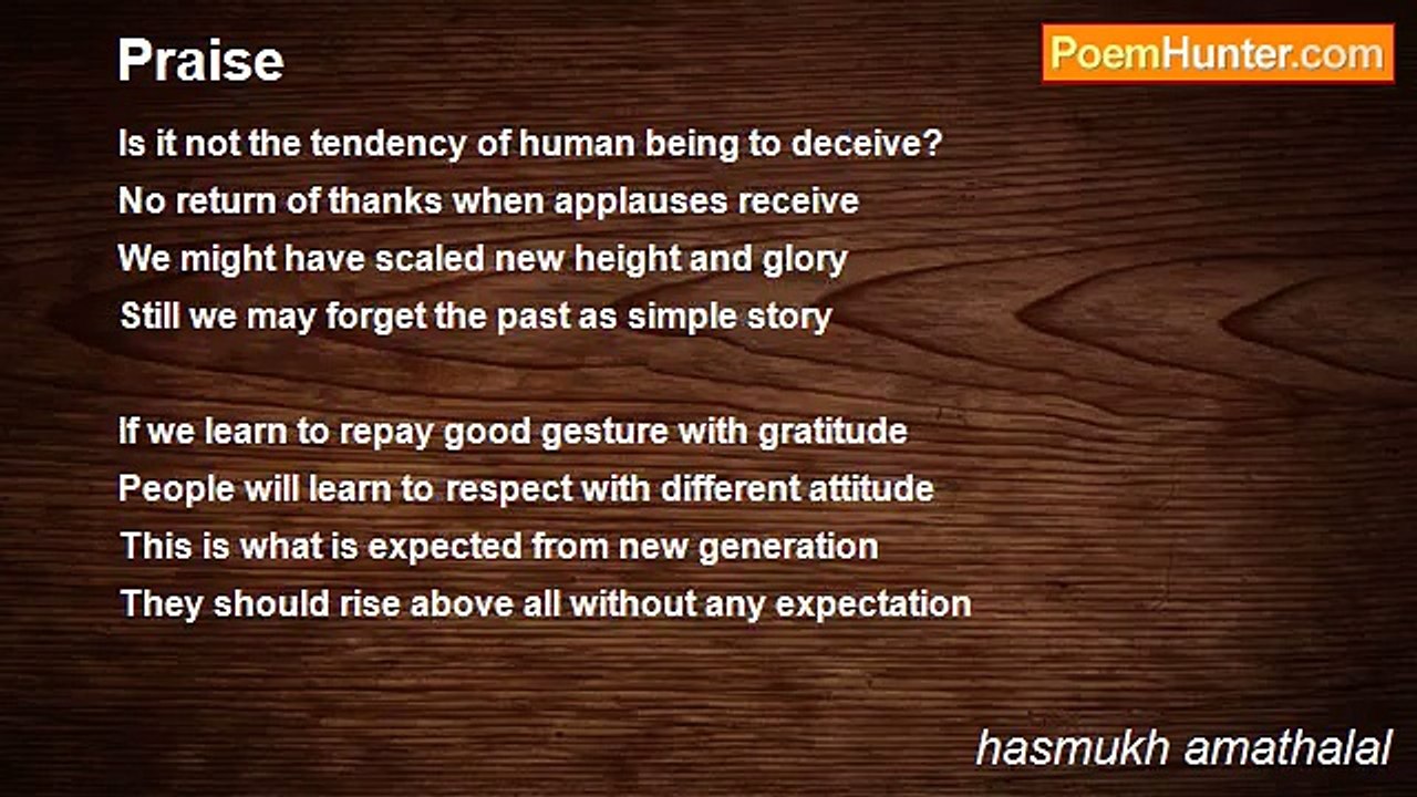 hasmukh amathalal - Praise