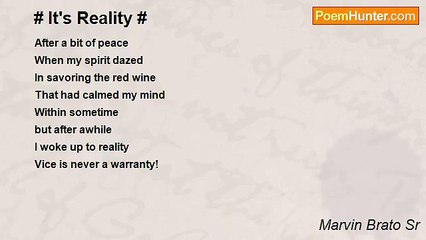 Marvin Brato Sr - # It's Reality #