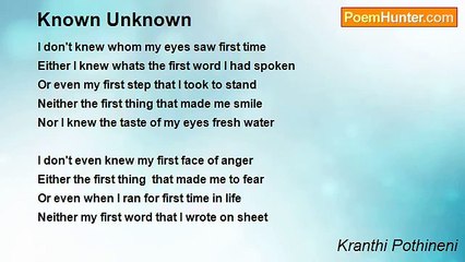 Kranthi Pothineni - Known Unknown