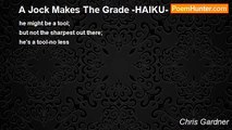 Chris Gardner - A Jock Makes The Grade -HAIKU-