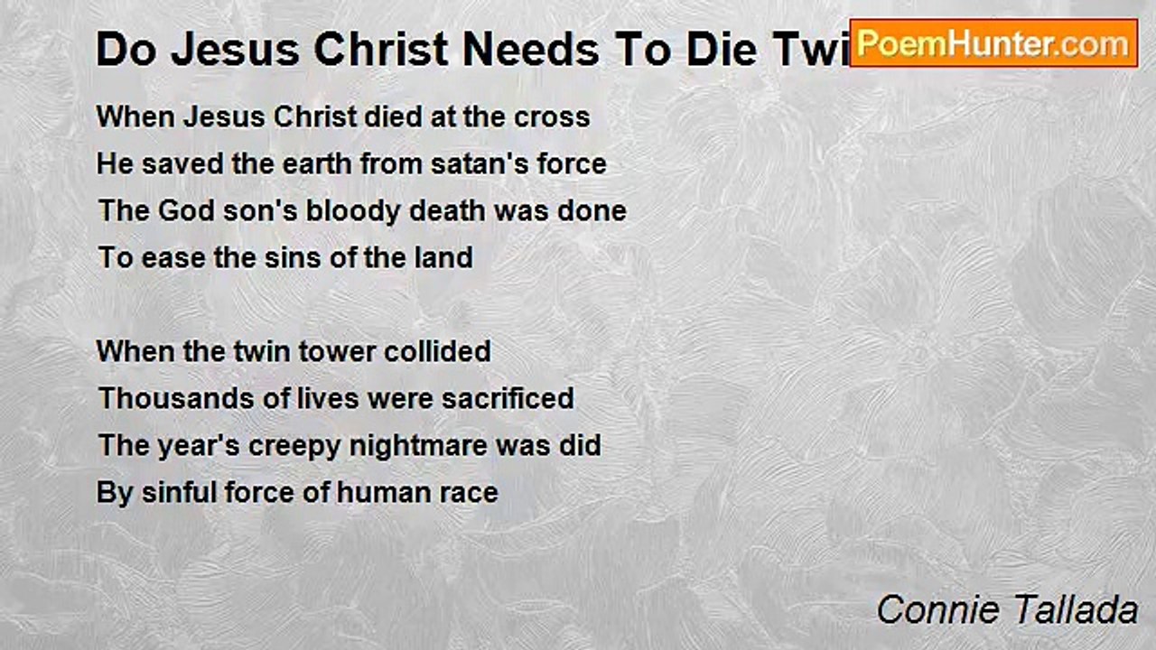 Connie Tallada - Do Jesus Christ Needs To Die Twice?