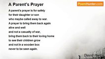 David Harris - A Parent’s Prayer