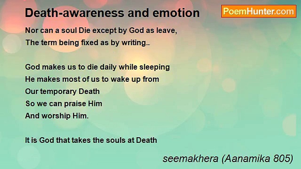 seemakhera (Aanamika 805) - Death-awareness and emotion